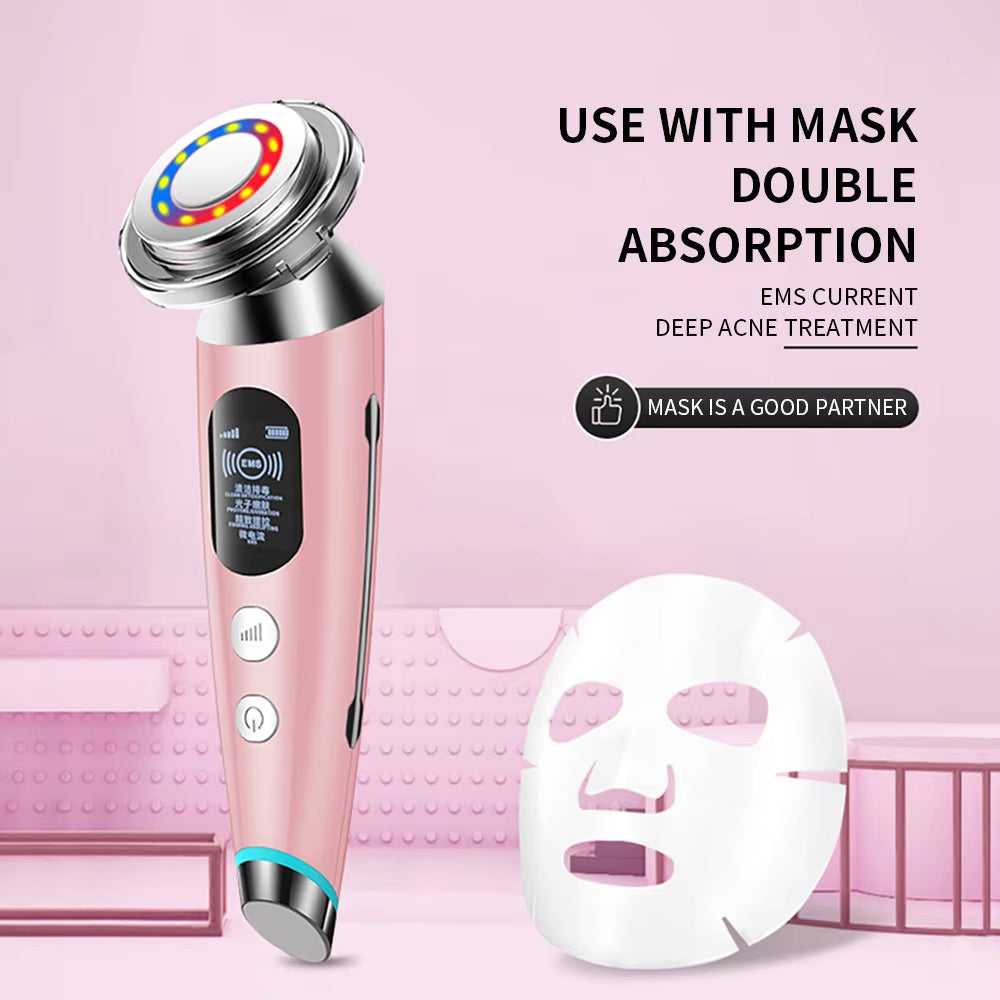 Skin Rejuvenation Face Lifting Wrinkle Removal Face Massager FR Mesotherapy Electroporation Radio Frequency LED Photon Skin Care